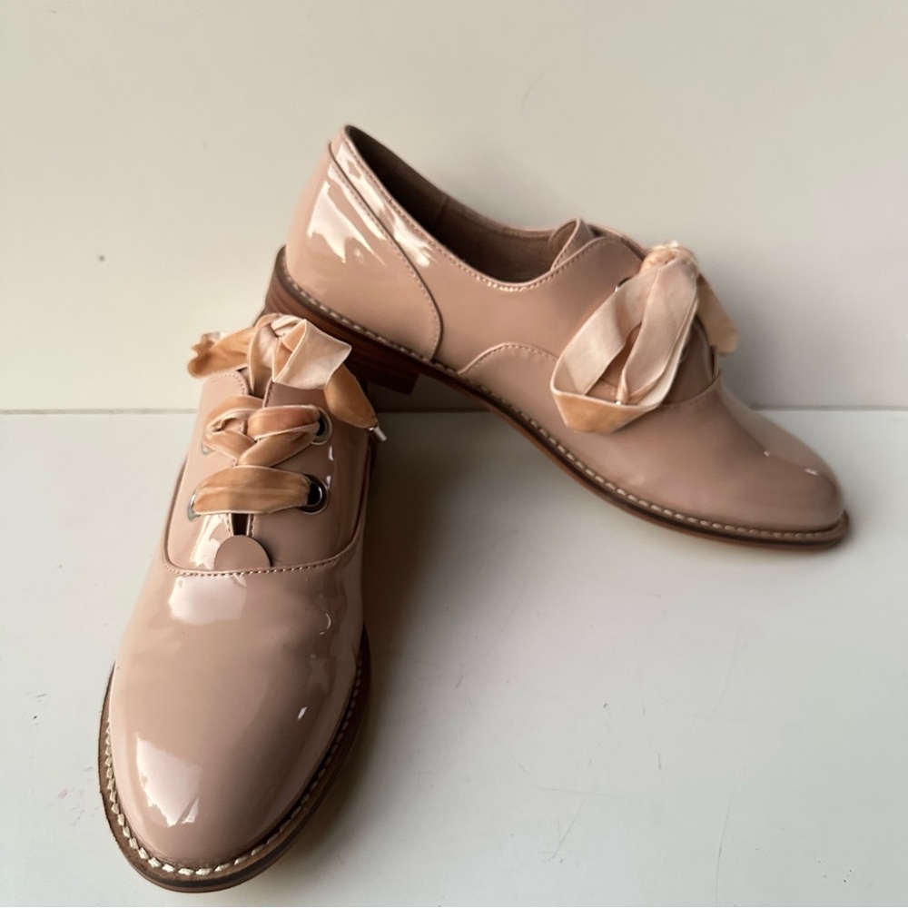 Shellys London Frankie Patent Timeless Structured Oxford Lace Up Shoes